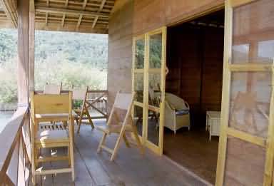 Bungalow verandah of a holiday cottage